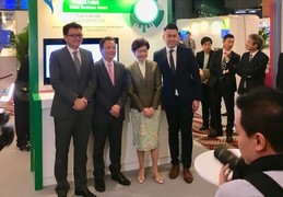 Left to right: Dr. Miles Wen, Co-Founder and CEO, Fano Labs; Prof. Victor OK Li, Co-Founder and Chaiman of the Board, Fano Labs; Mrs. Carrie Lam, Chief Executive, HKSAR; Dr. Albert Lam, Chief Scientist, Fano Labs.